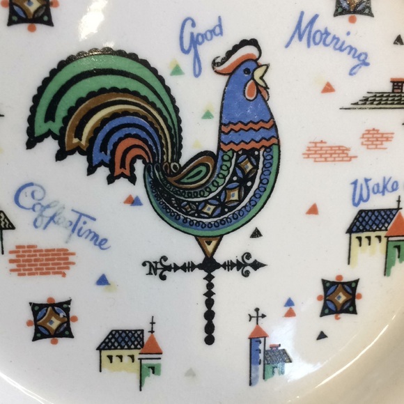 VINTAGE MCM CERAMIC ROOSTER DECOR SPOON REST JAPAN - Picture 2 of 8